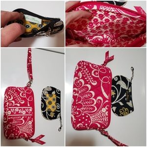 Vera Bradley wristlet and keychain ID $ holder.